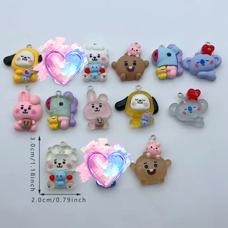 BT21 colorful cartoon resin tr - Dog Toys review and price