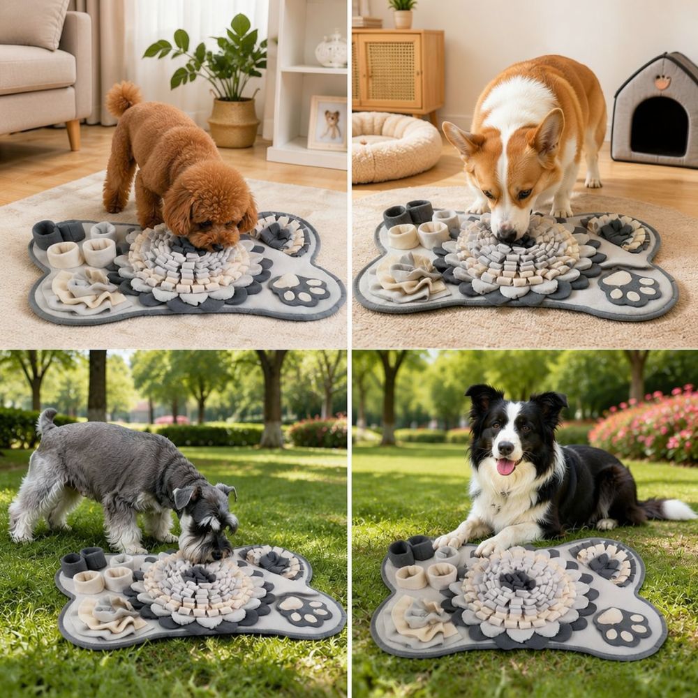 Bone Shaped Dog Snuffle Mat Pe - Dog Puzzle Feeder Toy review and price